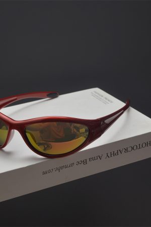 Trendy Summer Millennial Style Street Photography Sunglasses for Small Faces - Colorful Slimming Cycling Shades for Men and Women