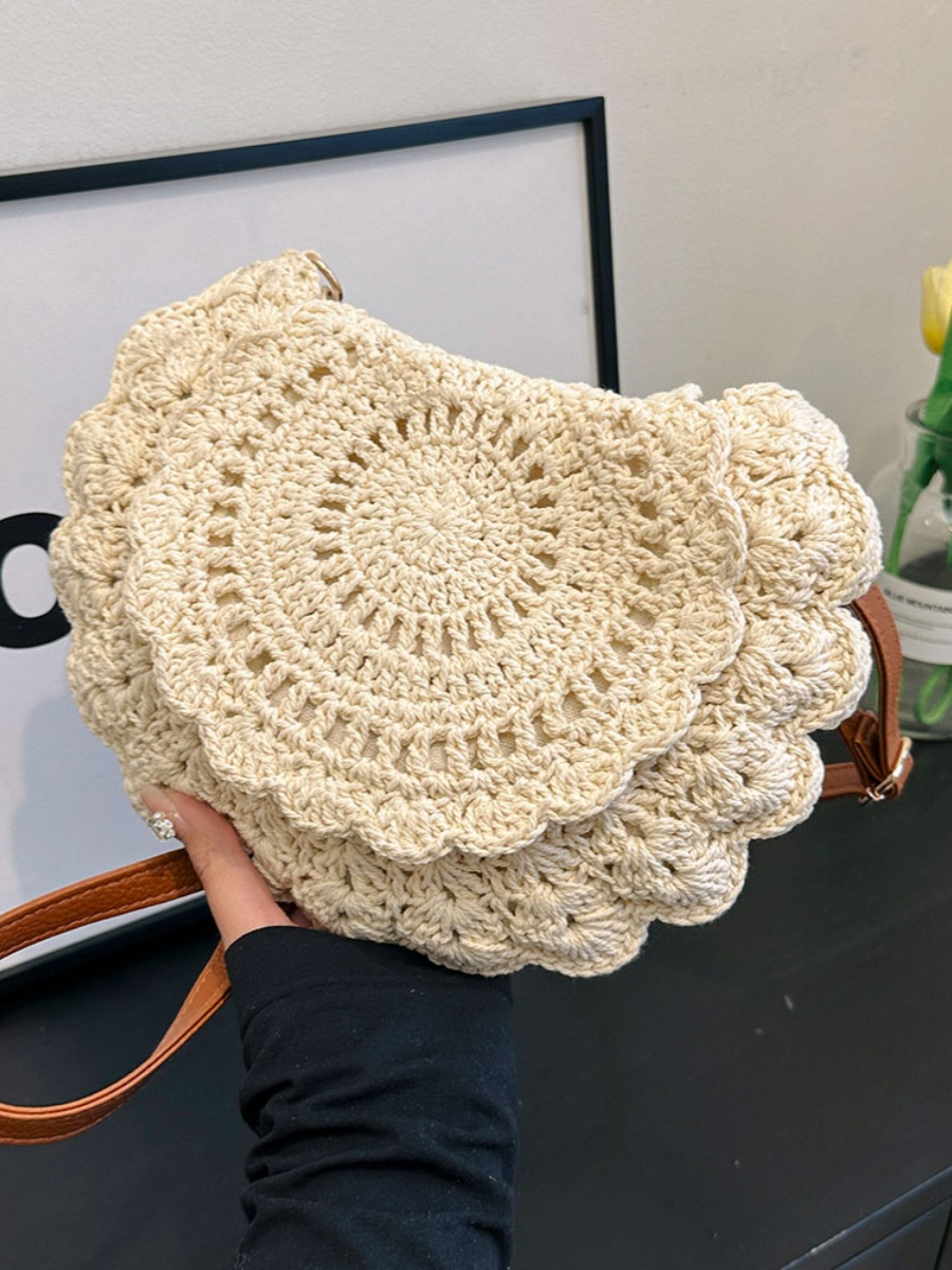 Trendy Summer Woven Shoulder Bag for Women - Casual Knitted Saddle Bag, Versatile Fashion Accessory 2025 Trendy Summer Woven Shoulder Bag for Women - Casual Knitted Saddle Bag, Versatile Fashion Accessory 2025