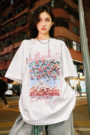 Trendy Unisex Japanese-Style Loose Short-Sleeve T-Shirts for Couples - Summer Fashion, Plus Size, Casual Streetwear