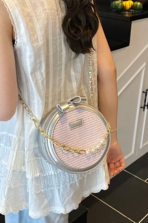 Trendy Women's 2025 Versatile Chain Crossbody Shoulder Bag - Small Round Design for Commuting and Everyday Chic