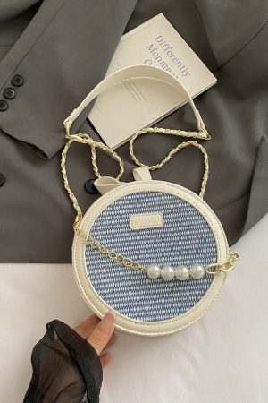 Trendy Women's 2025 Versatile Chain Crossbody Shoulder Bag - Small Round Design for Commuting and Everyday Chic