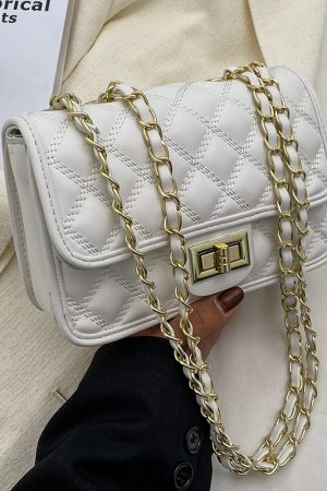 Trendy Women's Chain Shoulder Bag - Spring Summer 2025 Versatile High-End Small Square Bag for Fashion Forward Styles