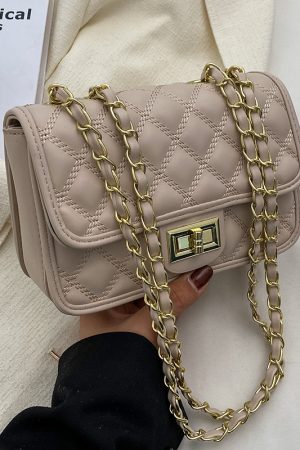 Trendy Women's Chain Shoulder Bag - Spring Summer 2025 Versatile High-End Small Square Bag for Fashion Forward Styles