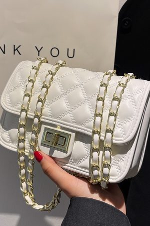 Trendy Women's Chain Shoulder Bag - Spring Summer 2025 Versatile High-End Small Square Bag for Fashion Forward Styles