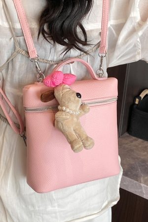 Trendy Women's Commuter Backpack 2025 - Fashionable Lychee Pattern Outdoor Book Bag for College Students