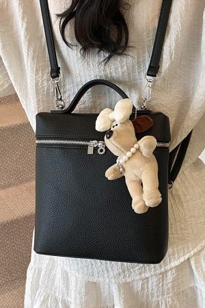 Trendy Women's Commuter Backpack 2025 - Fashionable Lychee Pattern Outdoor Book Bag for College Students