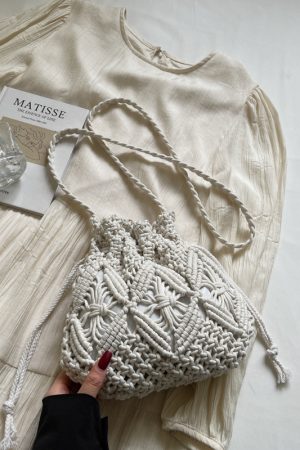 Trendy Women's Woven Straw Crossbody Bucket Bag - Summer Seaside Vacation Essential, Phone Bag for 2025