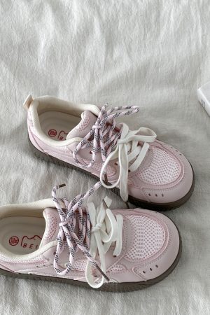 Trendy Yellow Breathable Mesh Sneakers for Women, Summer Sports Casual Shoes, 90s Inspired Non-Collision Style Training Footwear