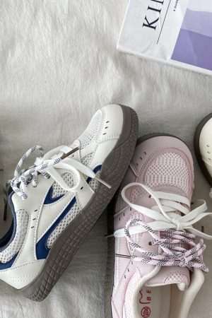 Trendy Yellow Breathable Mesh Sneakers for Women, Summer Sports Casual Shoes, 90s Inspired Non-Collision Style Training Footwear