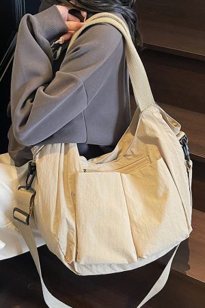 Ultra-Light Waterproof Nylon Shoulder Tote Bag - Large Capacity Commuter Handbag & Casual Travel Crossbody Bag