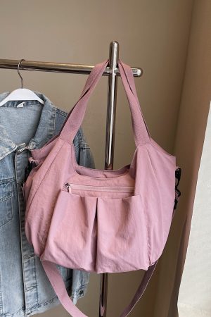 Ultra-Light Waterproof Nylon Shoulder Tote Bag - Large Capacity Commuter Handbag & Casual Travel Crossbody Bag