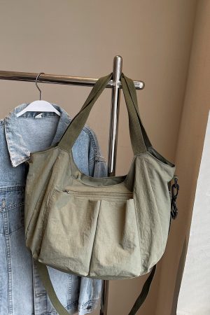 Ultra-Light Waterproof Nylon Shoulder Tote Bag - Large Capacity Commuter Handbag & Casual Travel Crossbody Bag