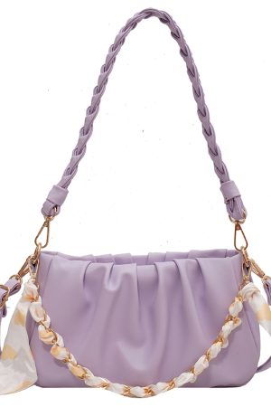 Unique High-End Women's Crossbody Bag - Wrinkled Design, Versatile Underarm Shoulder Bag for Spring Summer 2025