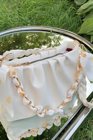 Unique High-End Women's Crossbody Bag - Wrinkled Design, Versatile Underarm Shoulder Bag for Spring Summer 2025