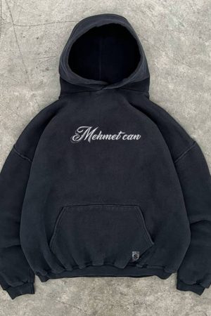 Unisex 400g Heavyweight Cursive English West Coast Hoodie for Charity - Casual Streetwear, Trendy for 90s and Y2K Styles