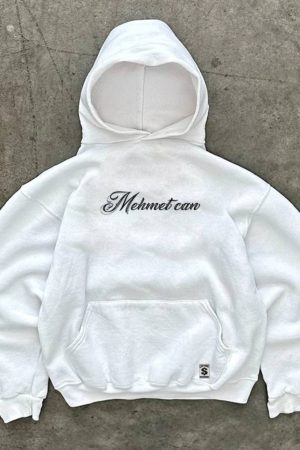 Unisex 400g Heavyweight Cursive English West Coast Hoodie for Charity - Casual Streetwear, Trendy for 90s and Y2K Styles
