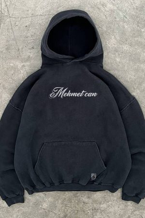 Unisex 400g Heavyweight Cursive English West Coast Hoodie for Charity - Casual Streetwear, Trendy for 90s and Y2K Styles