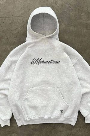 Unisex 400g Heavyweight Cursive English West Coast Hoodie for Charity - Casual Streetwear, Trendy for 90s and Y2K Styles
