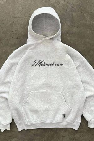 Unisex 400g Heavyweight Cursive English West Coast Hoodie for Charity - Casual Streetwear, Trendy for 90s and Y2K Styles