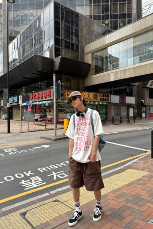 Unisex American Retro Drawstring Multi-Pocket Waterproof Work Shorts - Loose Fit Casual 90s Style Five-Point Versatile Pants