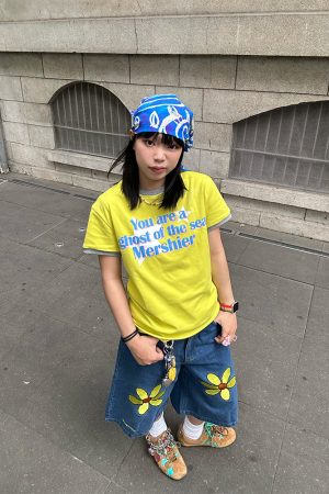 Unisex American-Style Fake Two-Piece Letter Print Round Neck T-Shirt, Loose Casual Versatile Summer Short Sleeve Top