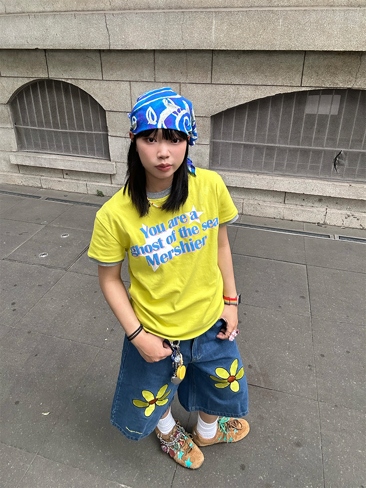 Unisex American-Style Fake Two-Piece Letter Print Round Neck T-Shirt, Loose Casual Versatile Summer Short Sleeve Top Unisex American-Style Fake Two-Piece Letter Print Round Neck T-Shirt, Loose Casual Versatile Summer Short Sleeve Top