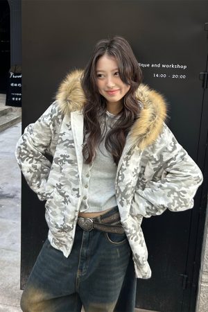 Unisex Autumn Winter Snow Camouflage Fleece-Lined Hooded Zipper Sweatshirt - Stylish Streetwear for Men and Women