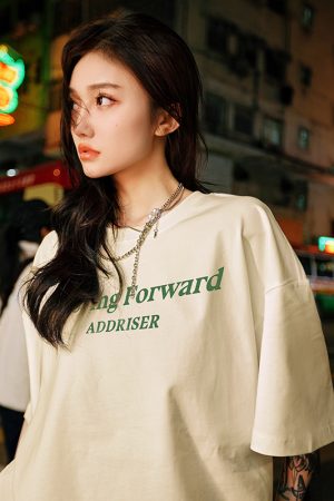 Unisex Heavy 280g Short Sleeve T-shirt with Letter Print - Summer 2025 Style, Casual Streetwear for Men and Women