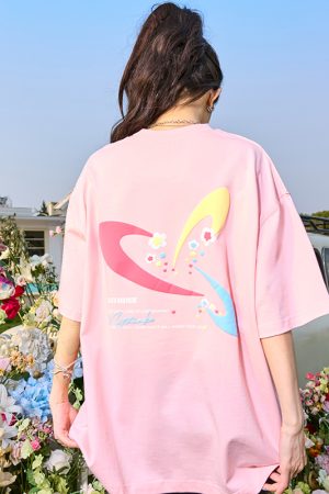 Unisex Heavyweight Dopamine Print Short-Sleeve T-Shirt for Couples - American Streetwear Summer 2025 Style