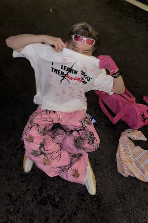 Unisex Loose Camouflage Print Casual Pants - American Retro Graffiti Straight-Leg Pants for Y2K Street Style