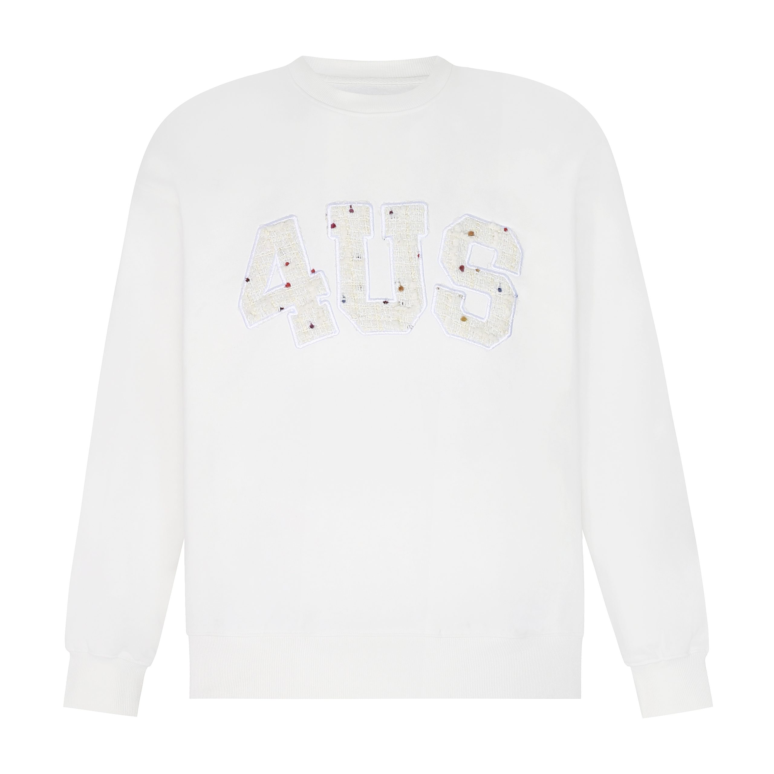 Unisex Loose Round Neck Pullover Sweatshirt with Letter Patch Embroidery - Small Fragrance Style, Perfect for Spring and Autumn Fashion Unisex Loose Round Neck Pullover Sweatshirt with Letter Patch Embroidery - Small Fragrance Style, Perfect for Spring and Autumn Fashion