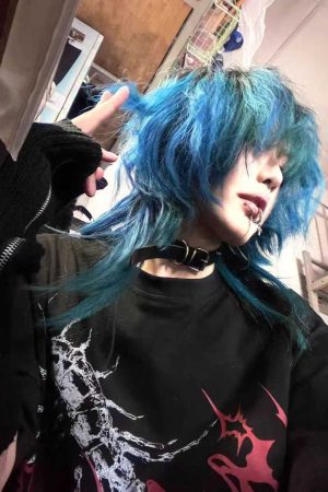 Unisex Oversized Dark Gothic Streetwear T-Shirt - Cotton Round Neck Half Sleeve Black Subculture Fashion