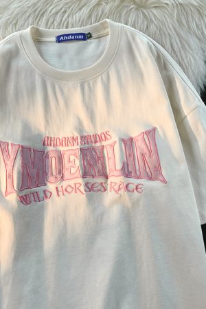 Unisex Plus Size Pure Cotton Short Sleeve T-Shirt in American Street Style - Trendy Harajuku Casual Couple Outfit