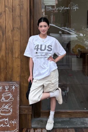 Unisex Polka Dot Print Short Sleeve T-Shirt - Summer National Trend, Loose Fit, Versatile Casual Wear for Couples