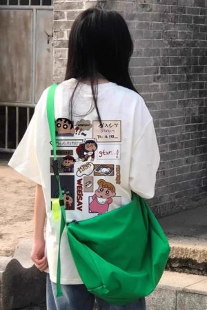 Unisex Pure Cotton American Retro Cartoon Short Sleeve T-Shirt, Plus Size, Loose-Fitting Casual Couple Top, Y2K Style