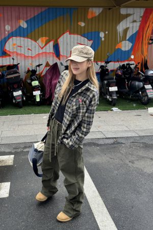 Unisex Retro Color-Block Brushed Plaid Long Sleeve Shirt Jacket - American Style Loose Fit for Summer Couples