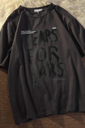 Unisex Vintage Pure Cotton Short Sleeve T-Shirt, Plus Size, Loose Fit, Versatile High Street Trendy Couple Top