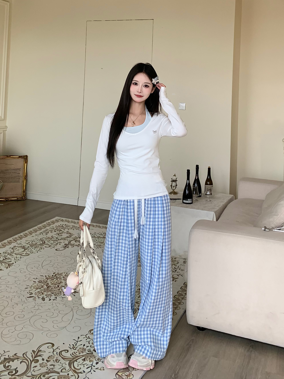 V-neck Long Sleeve Cover-up Halter Tank Top Set - Summer Sun Protection Women's 2-Piece Outfit - Casual Beach Style V-neck Long Sleeve Cover-up Halter Tank Top Set - Summer Sun Protection Women's 2-Piece Outfit - Casual Beach Style