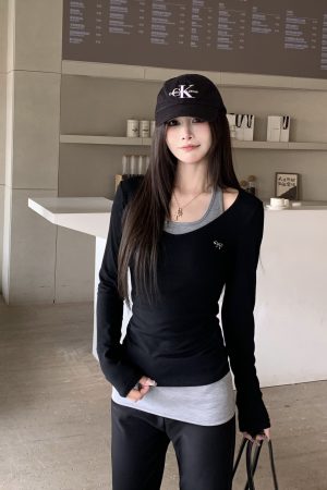 V-neck Long Sleeve Cover-up Halter Tank Top Set - Summer Sun Protection Women's 2-Piece Outfit - Casual Beach Style