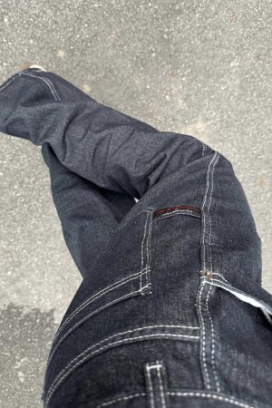 Versatile American Retro Embroidered Wide-Leg Jeans for Men and Women - Trendy Street Style Straight-Leg Pants, Slimming Fit