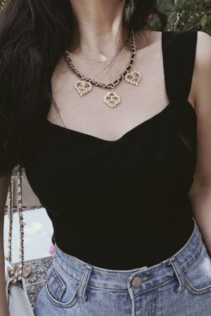 Versatile Black Wide Strap Camisole - 2025 Spring/Summer, French Style, Perfect for Vacation, Y2K Inspired Fashion