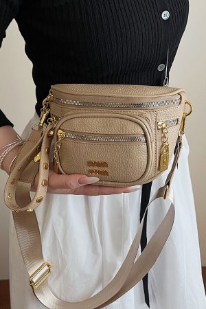 Versatile Korean-Style Wide-Strap Crossbody Saddle Bag for Women - High-End Fashionable Travel Bag for Summer 2025