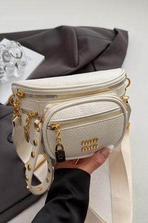 Versatile Korean-Style Wide-Strap Crossbody Saddle Bag for Women - High-End Fashionable Travel Bag for Summer 2025