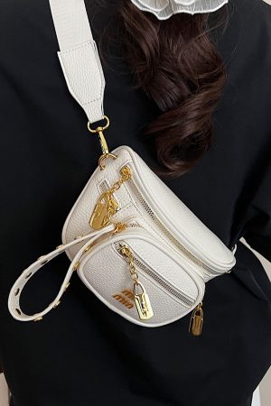 Versatile Korean-Style Wide-Strap Crossbody Saddle Bag for Women - High-End Fashionable Travel Bag for Summer 2025