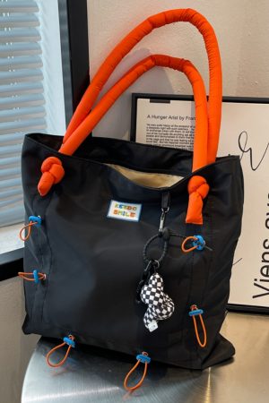 Versatile Large Capacity Nylon Canvas Tote Bag for Women - Summer Casual Shoulder Handbag, Ideal for Students and Everyday Use