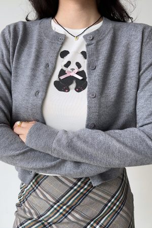 Versatile Long Sleeve Knitted Cardigan Sweater for Women - European and American Retro Solid Color Style