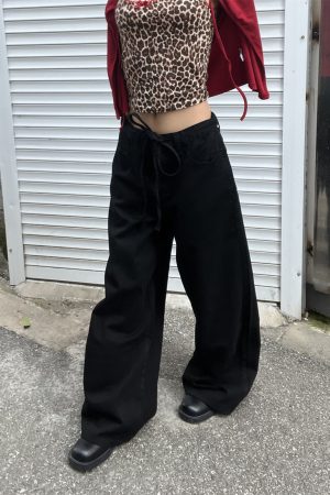 Versatile Loose Fit Wide-Leg Sweatpants with Drawstring - Solid Color, Thin Fabric, Floor-Length, Straight-Leg Style for Women