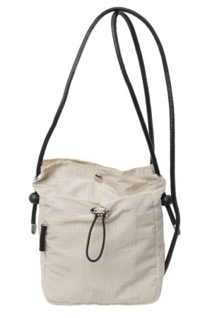 Versatile Nylon Canvas Mini Crossbody Bag - Casual Vertical Phone Bag & Headphone Holder - Trendy Minimalist Shoulder Bag