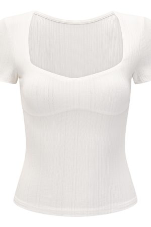 Versatile Square Neck Short Sleeve T-Shirt for Women â€“ European American Style, High Waist, Slim Fit, Casual Essential, Y2K Fashion