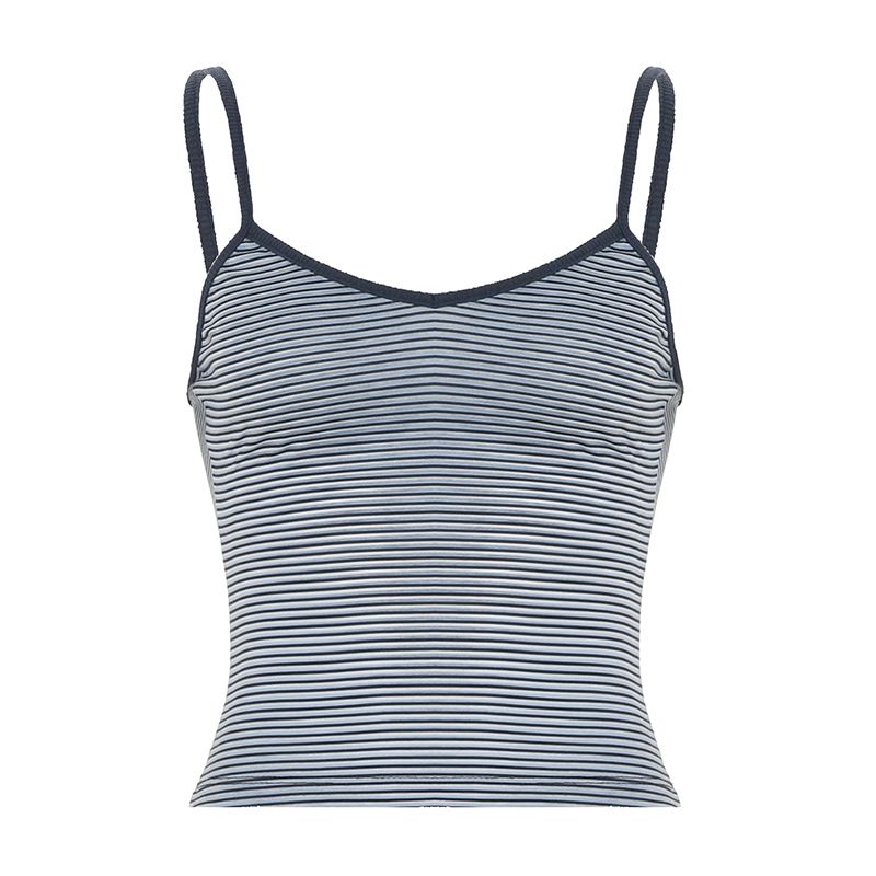 Versatile Striped Camisole and Elastic Checkered Button Low-Waist Casual Shorts Set for Effortless Summer Style Versatile Striped Camisole and Elastic Checkered Button Low-Waist Casual Shorts Set for Effortless Summer Style